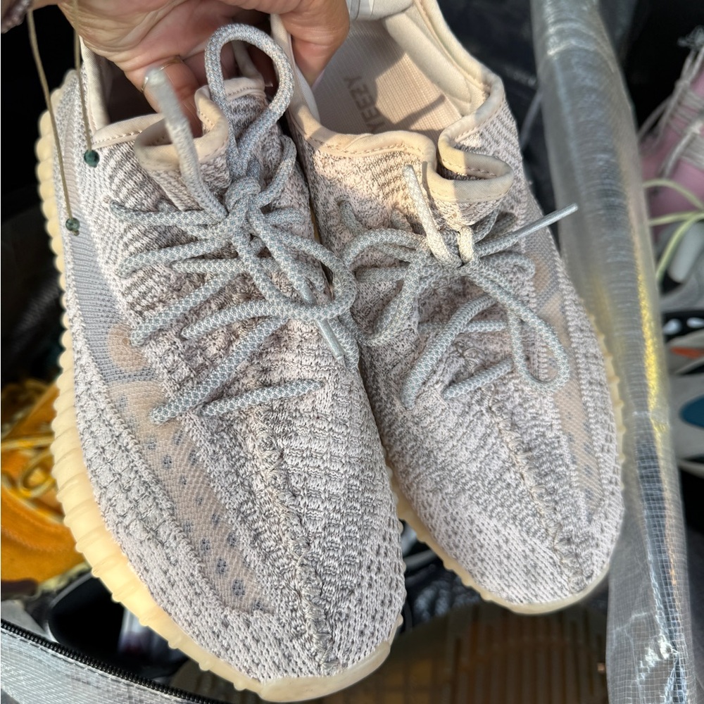 YEEZY Adidas Cream and Tan Sneakers